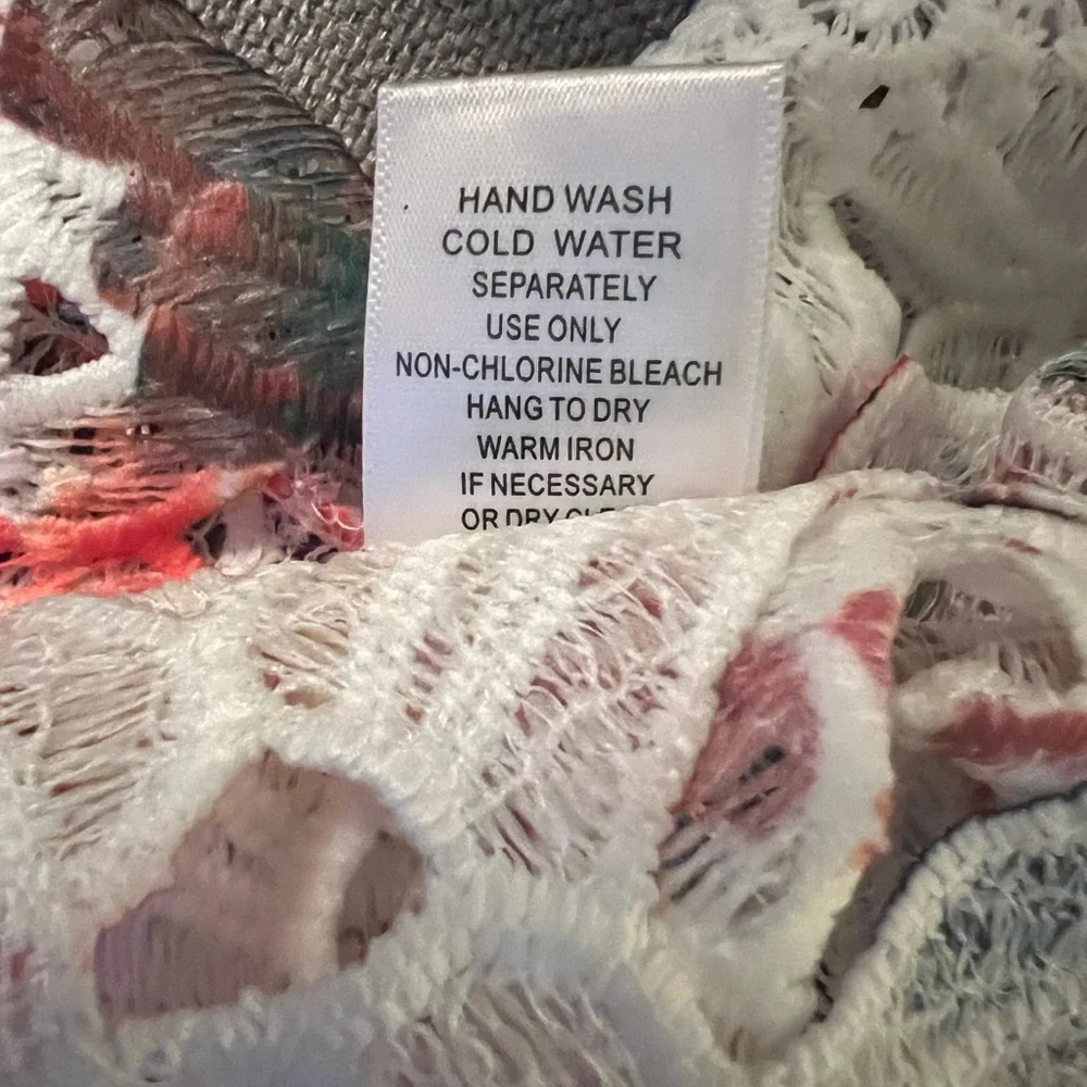 NWOT CHRISMcLAUGHLIN FLORAL LACE TOP TOPPER SZ XL - Picture 13 of 13